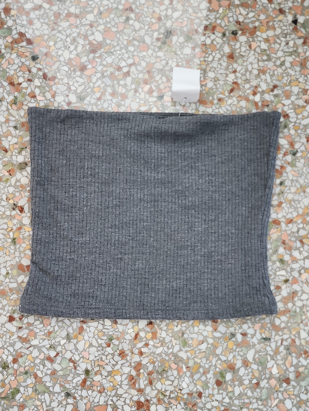 Emma & Sam Dark Gray Ribbed Tube Top